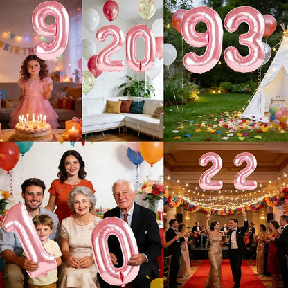 40 Inch Number 93 Balloons for 93rd Birthday Party Decorations, 0-100 Jewelry - Image 7