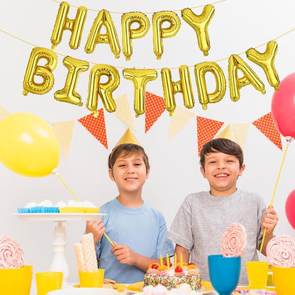 LIOZEOKUN Happy Birthday Balloon Letters 16 inch Mylar Foil Birthday Balloons - Image 5