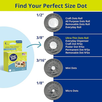 Glue Dots Clear Dot Roll, Ultra Thin .375" 300/Pkg - Image 5
