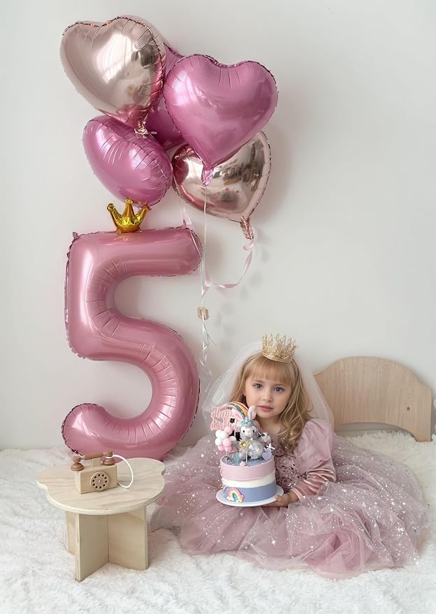 40 inch Pink Number 9 Balloon - Image 4