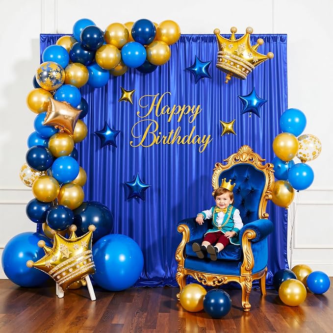 gogoparti 20x10FT Sapphire Blue Sequin Backdrop Curtain - Image 3