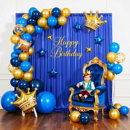 gogoparti 20x10FT Sapphire Blue Sequin Backdrop Curtain - Image 3
