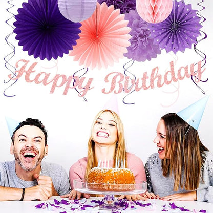 Purple Lilac-Lavender Pink Women Birthday Party-Decorations - Image 4