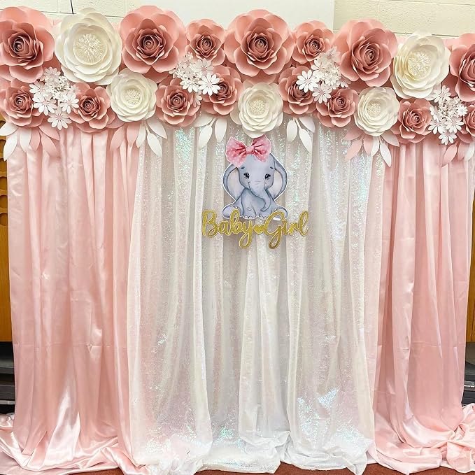 Backdrop Curtains Glitter 6 Panels Iridescent Sequin Background 2ftx8ft | - Image 7