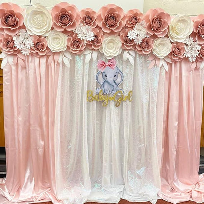 Backdrop Curtains Glitter 6 Panels Iridescent Sequin Background 2ftx8ft | - Image 7