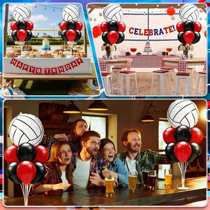 Sumind 2 Set Volleyball Table Centerpiece Balloon Stand Kit Foil Balloons - Image 5