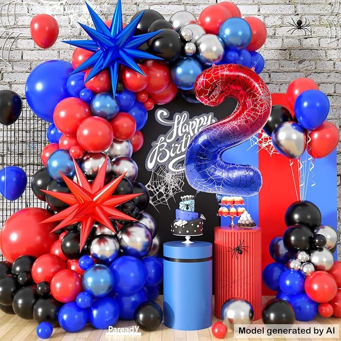 40 Inch Spider Number 2 Foil Balloons - Image 2
