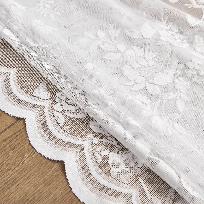 White Lace Curtains 80 Inches Long - Image 7