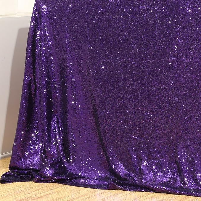 Poise3EHome Purple Sequin Backdrop, 6Ft x 8Ft Glitter Photography Background - Image 7