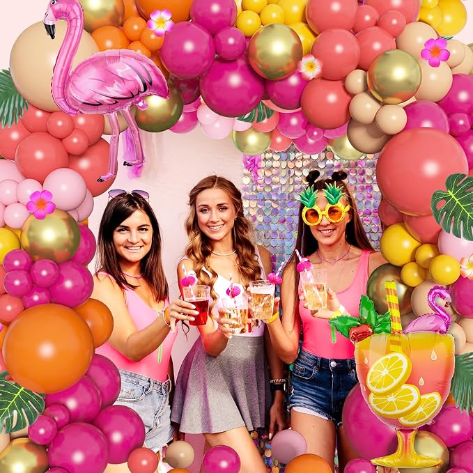 178Pcs Tropical Balloons Arch Garland Kit Luau Party Decorations | Aloha - Image 6