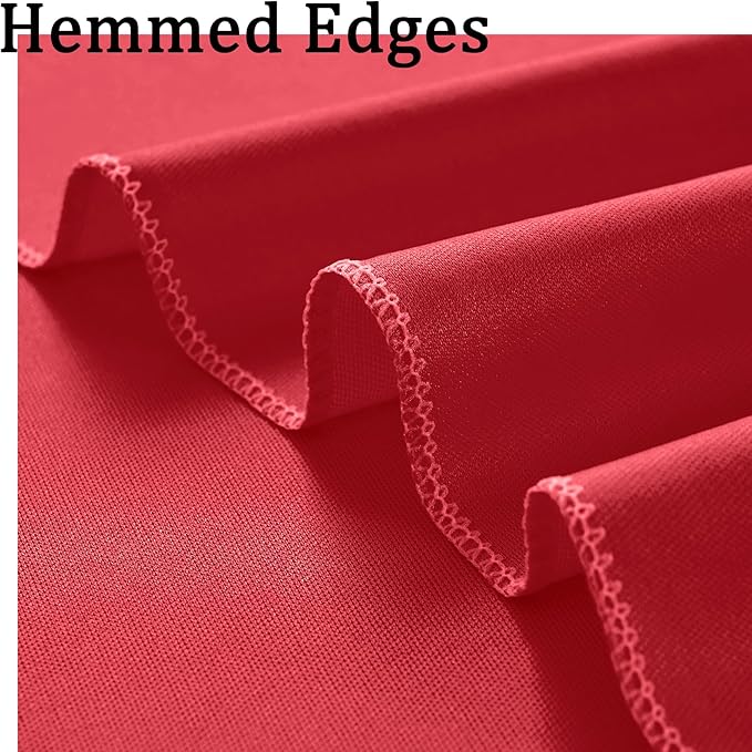 50ft x 10ft Wrinkle Free Red Backdrop Curtains - Image 4