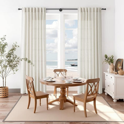 Mousse White Linen Curtains 96 Inches Long - Image 7