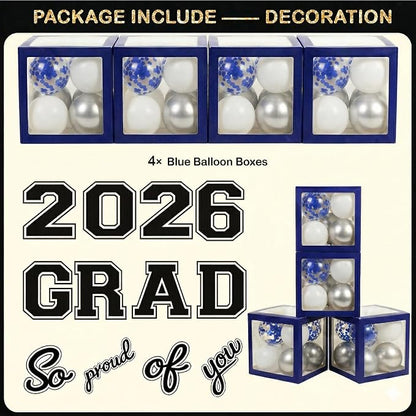 Blue and Silver Graduation Decorations Class of 2026 - Image 4