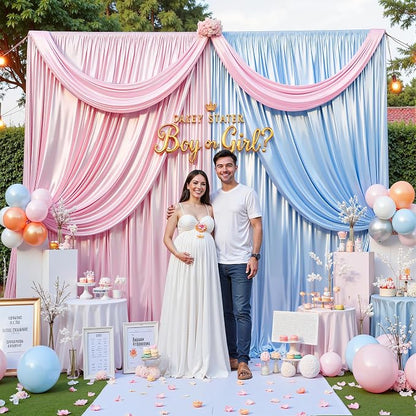 10x10ft Pink Glitter Backdrop Curtain - Image 5