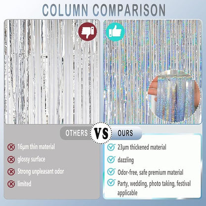 Silver Foil Fringe Curtains Photo Backdrop - Image 4