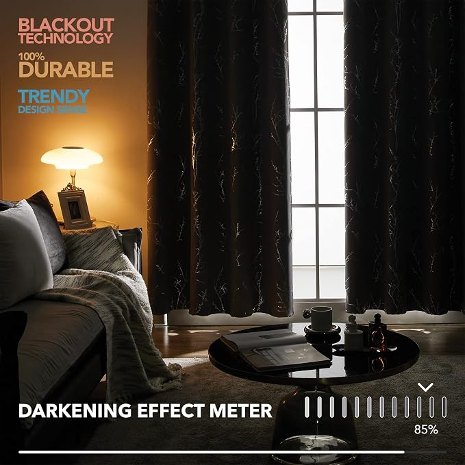 Deconovo Living Room Curtains 108 Inch Long, Thermal Insulated, Room Darkening - Image 5
