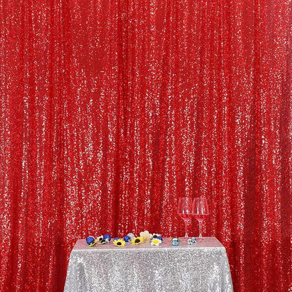 Eternal Beauty Red 3mm Sequin Backdrop 6x8 Ft - Image 4