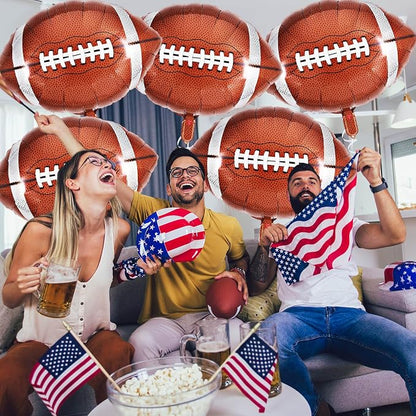 24 Pcs Football Balloons, 18 Inch Football Party Foil Balloons, Sports Mylar - Image 4