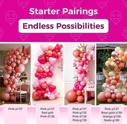 Bezente Dusty Pink Latex Matte Party Balloons 150 Pack 5 inch Small | Blush - Image 4