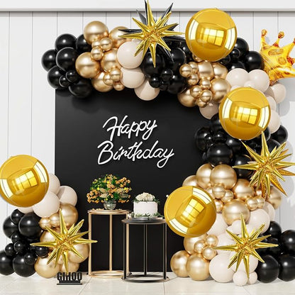 TONIFUL 8 Pcs 22Inch Gold Large 4D Giant Round and Star Balloons Explosion Star - Image 3