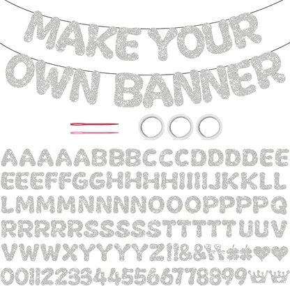 116PCS DIY Banner Customizable Birthday Banners Graduation Banner Custom Party by Unknown