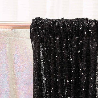 Poise3EHome Black Sequin Backdrop, 8FT x 10FT Sequin Photography Backdrop - Image 4
