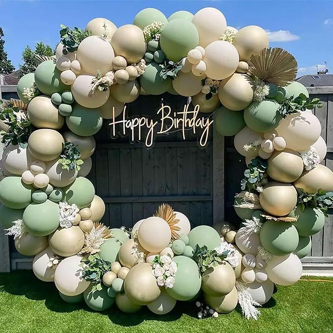 10 Inch Retro Avocado Green Balloons - Image 5