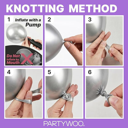 PartyWoo Purple Balloons 140pcs Different Sizes of 18 12 10 5 Inch | Balloons - Image 7