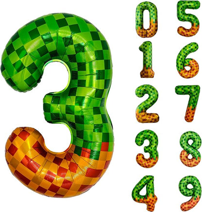 Pixel & TNT Theme 40in Giant Number Balloons by Unknown