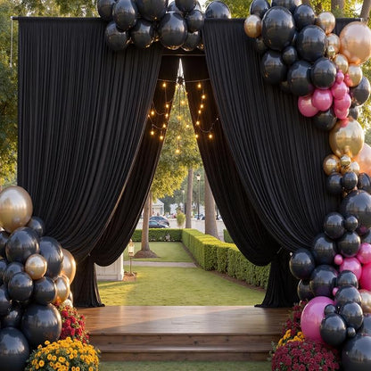 60ftx12ft Wrinkle Free Black Backdrop Curtain - Image 7