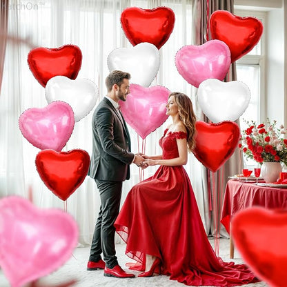 KatchOn Heart Balloons Decorations 18 Inch, Valentines Day Decorations - Image 3