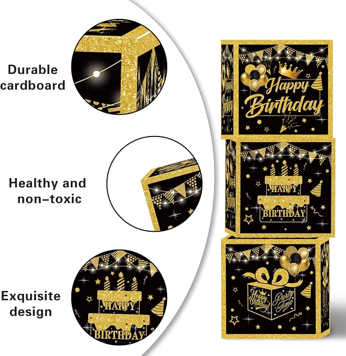 Gold Birthday Party Decorations Kit - Image 4