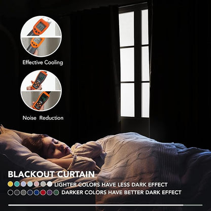 Deconovo Blackout Back Tab Curtains - Image 4