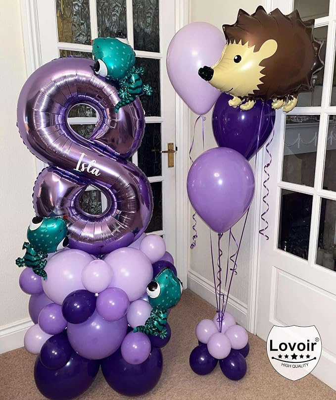 Purple Number 6 Balloons, 40 Inch Giant Number Balloons Foil Mylar Helium - Image 6
