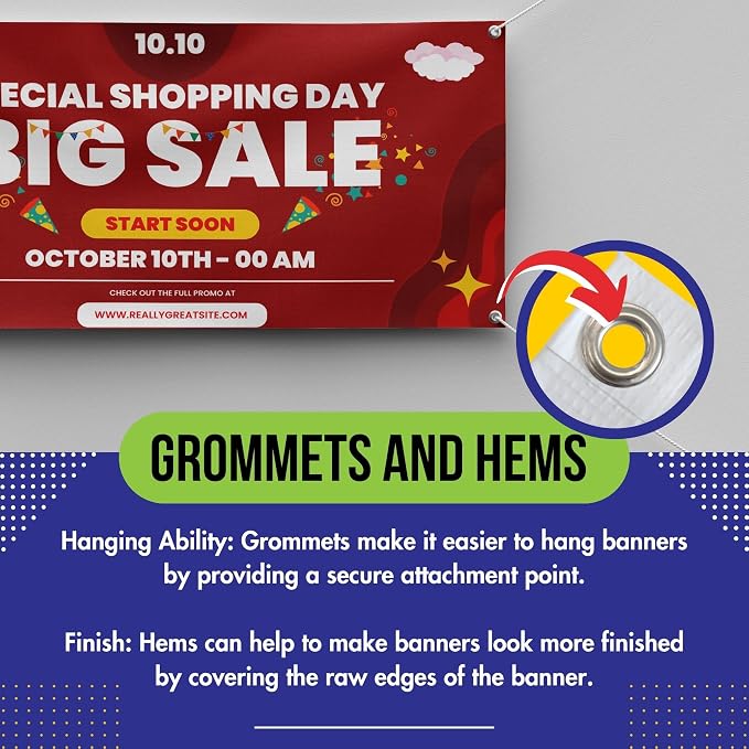 Personalized Custom Vinyl Banner Printing Indoor or Outdoor use Printed - Image 4