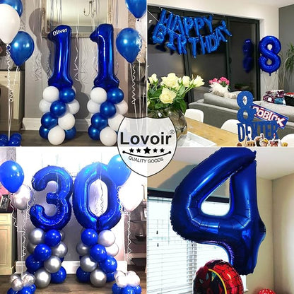 Lovoir 40 Inch Navy Blue Number 3 Balloon Large Size Jumbo Digit Mylar Foil - Image 5