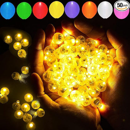 50pcs LED Yellow Balloon Light Mini Tiny LED Light, Small Round Led Ball Lamp by Aogist
