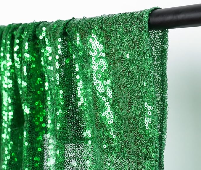 Poise3EHome Green Sequin Backdrop, 6FT x 8FT Sequin Photography Backdrop Curtain - Image 4