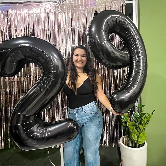 Black Number 1 Balloon 40 Inch, 1st Birthday Party Decorations Men Women | Foil - Image 4