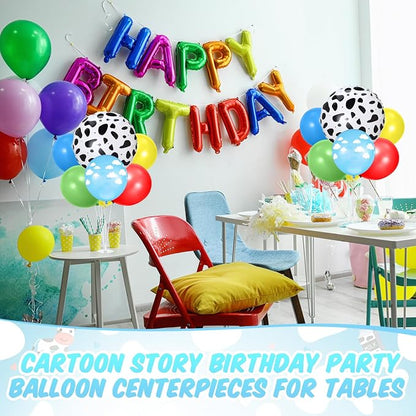 2 Sets Cartoon Birthday Party Decorations Table Centerpiece Red Yellow Blue - Image 5