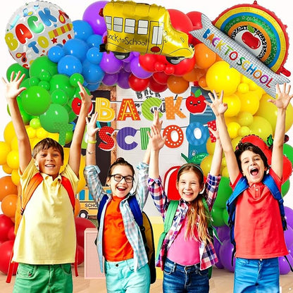 Back To School Party Decorations Kit 151 Pcs Back to School Balloon Arch | Back - Image 5