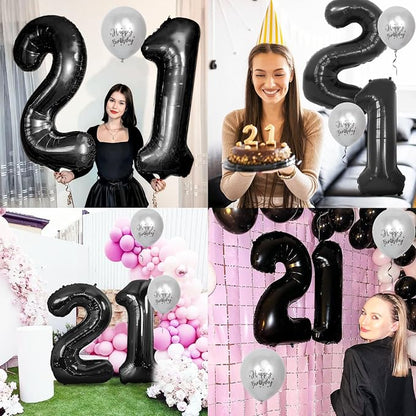 21st Birthday Decorations for Him, 40 inch 21 Balloon Numbers - Image 7