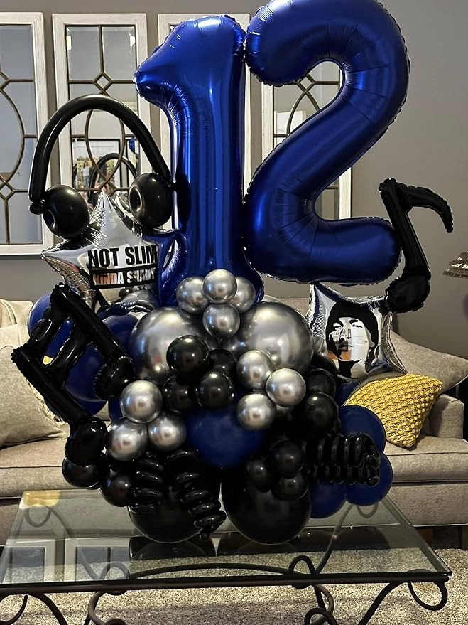 NightBlue Number 2 Balloon 40 Inch, 2nd Birthday Decorations Men Women | Foil - Image 9