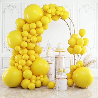 RUBFAC Yellow Balloons Different Sizes Light Yellow Balloon Arch Kit 154pcs | by RUBFAC