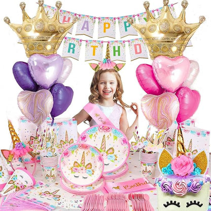 Crown Princess Balloons Pink Purple And Gold Set Of 2 Foil Helium Mylar Balloons - Image 2