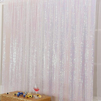 Poise3EHome White Iridescent Sequin Backdrop, 8FT x 10FT Sequin Photography - Image 8