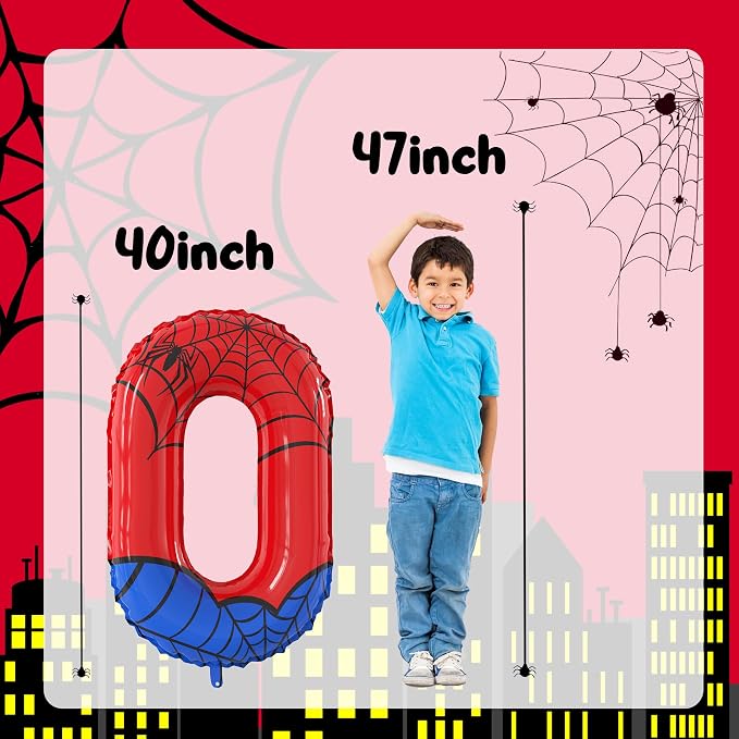 40 Inch Giant Spider Theme Number Foil Balloons - Image 2