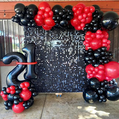 Lukiituke Red and Black Balloon Arch Kit, BBQ Casino, New Year Decorations - Image 9