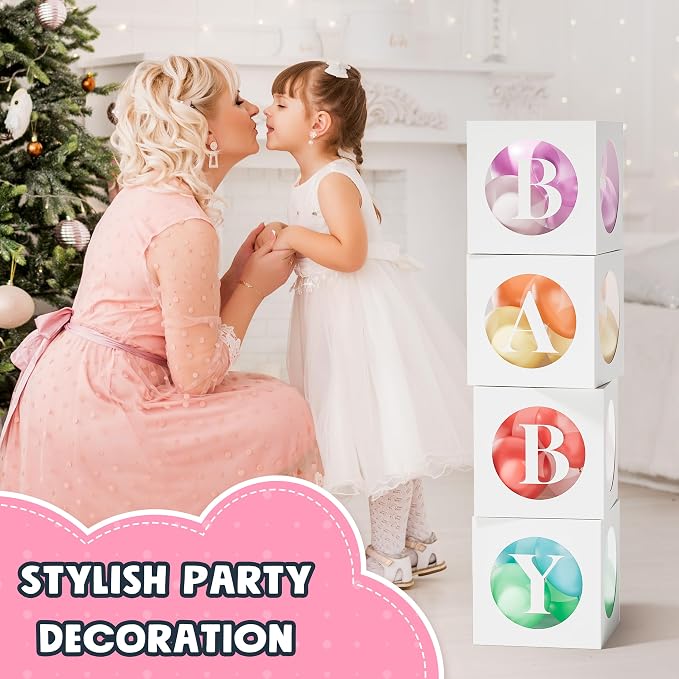 RYDDOY Baby Boxes with Letters for Baby Shower, Baby Shower Decorations Blocks - Image 6