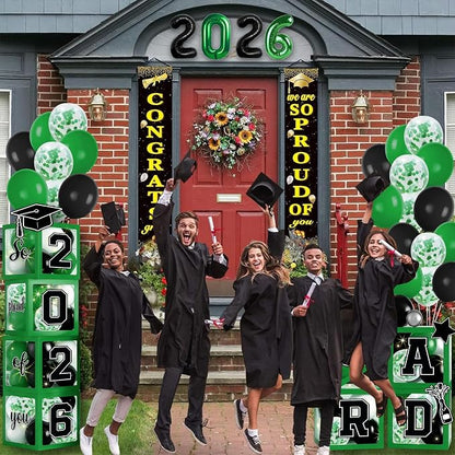2026 Graduation Balloon Boxes Decorations – Clear Balloon Box Stack - Image 5